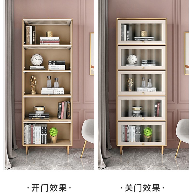 上翻内推柜导轨书柜储物柜橱柜门板滑轨隐藏侧装暗藏轨道五金配件