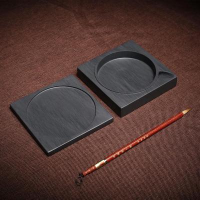 国家非遗4寸5寸带盖歙砚 天然原石砚台学生初学 安徽黄山歙砚台端