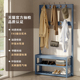 柜家用 架子一体客厅白色入户衣帽架鞋 美式 全实木室内落地挂衣架鞋