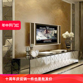 朵圆镜面电视柜收纳储物柜一体玻璃地柜客厅柜轻奢小户型简约整装