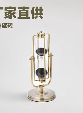 厂家直销沙漏计时器儿童四方旋转153060分钟计时沙漏创意复古摆件