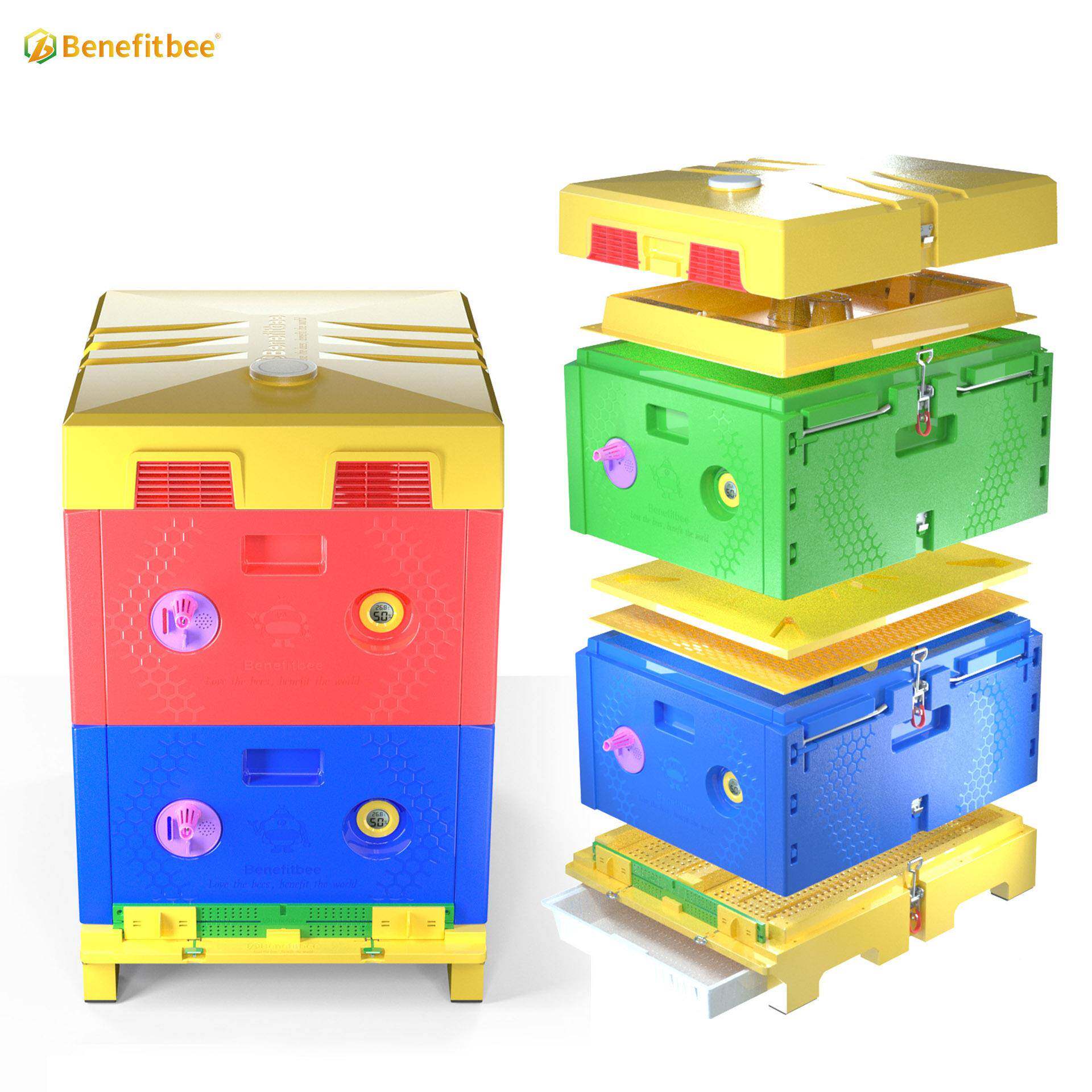 厂家直销款WLF新朗蜂工具多功能塑料蜂箱式蜜蜂箱养中蜂意蜂蜂箱