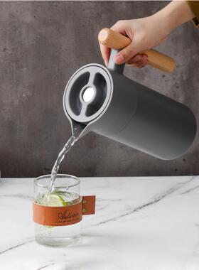 北欧风34不锈钢按压保小温开水热壶家用型水瓶74409暖水0壶便携保