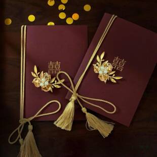 婚誓言卡订婚结F99H8MS7礼婚红色简约誓词致宣言主持辞人新手人卡