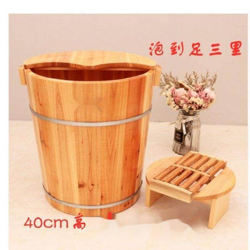 洗脚木桶泡脚40cm高足浴桶家用洗脚盆泡脚木盆带盖杉木,纺织面料/辅料/配套,纺织机械配件,淘宝优惠券,粉丝福利购,淘宝优惠卷