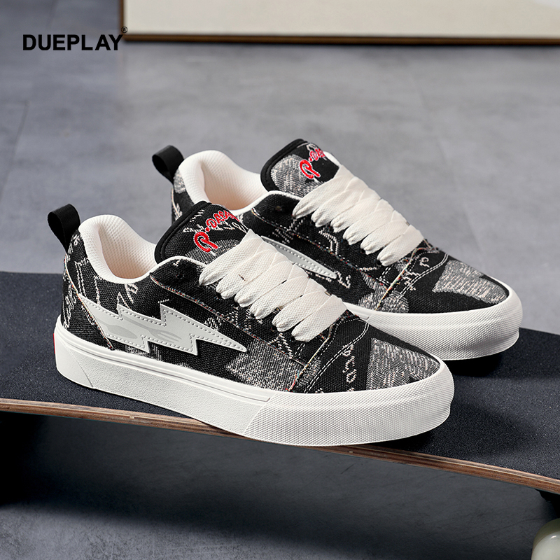 DUEPLAY织物复古休闲低帮板鞋