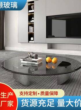 批量生产8-12MM灰色钢化玻璃茶几异形装饰12mm透明钢化玻璃
