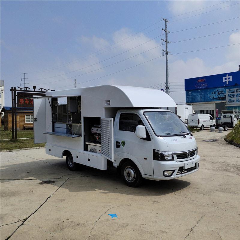东风途逸后双轮汽油摆摊车不锈钢工地快餐车可按揭可上蓝牌