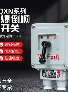 防爆倒顺停开关BQXN-10ABQXN-60A100A30A可逆开关防爆正反转开关