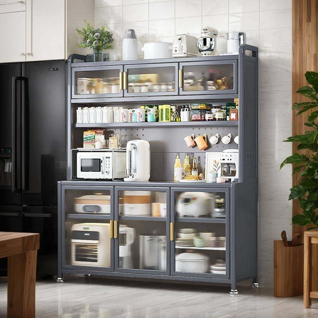 厨房餐边柜储物柜多层带门微波炉锅收纳落地碗柜多功能置物架,鲜花速递/花卉仿真/绿植园艺,割草机/草坪机,淘宝优惠券,粉丝福利购,淘宝优惠卷