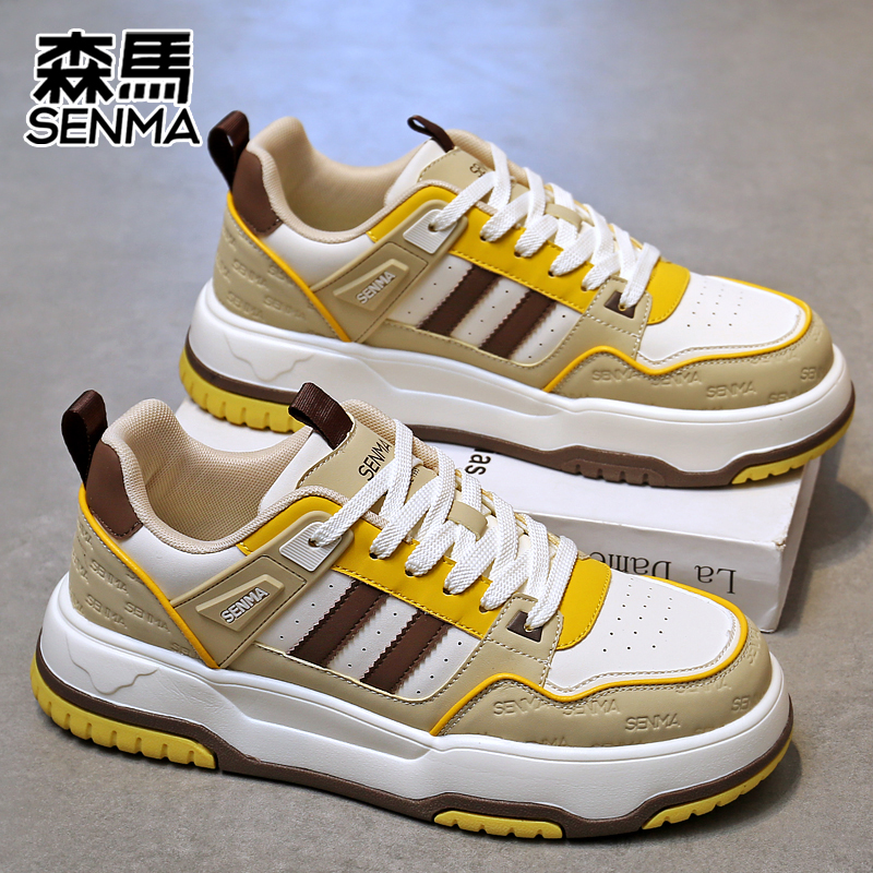 SENMA/森马新款男士春秋板鞋厚底增高回弹舒适百搭透气防臭休闲鞋