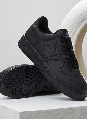 SENMA/森马男鞋春秋空军板鞋黑武士全黑色女鞋复古轻便百搭国潮牌