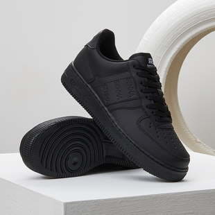 森马柔软真皮小白鞋 百搭运动鞋 潮时尚 男厚底空军情侣款 板鞋 SENMA