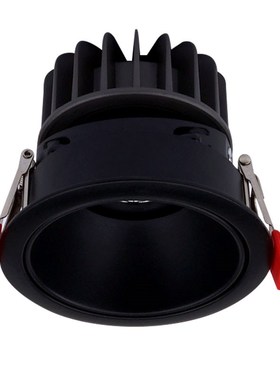 黑色深杯防眩聚光led天花射灯7W嵌入式客厅筒灯开孔75mm7.5公分cm