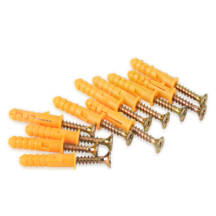 塑料膨胀管螺丝6mm8毫米10个大的钻孔塞安装钉打孔塞子M6墙塞彭栓