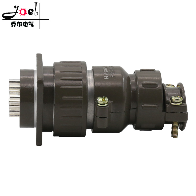 圆形连接器P32-4芯 8芯 10芯12芯14芯 19芯航空插头插座 开孔32MM