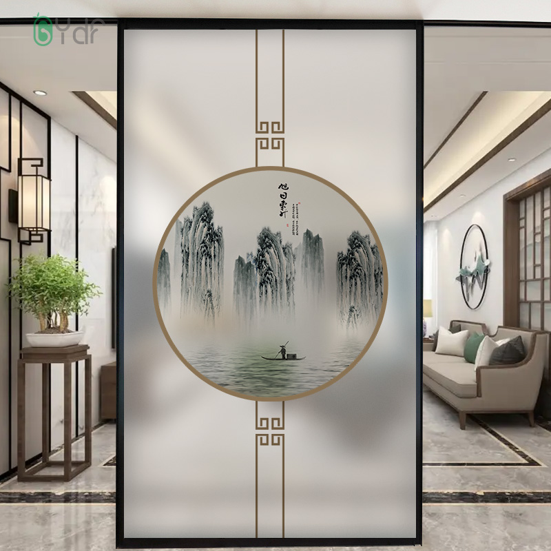 窗户贴膜透光不透明玻璃贴纸家用客厅餐厅磨砂玻璃贴膜防窥推拉门