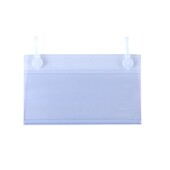 斜口笼挂牌超市双耳吊牌网篮货架价格牌透明塑料标签套冰箱冰柜牌