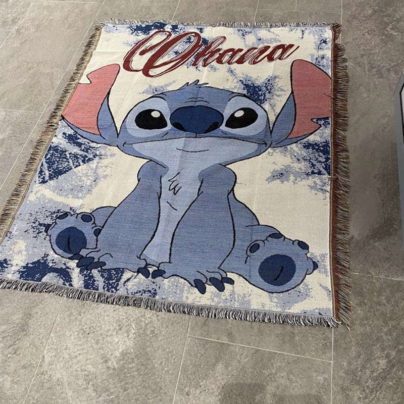 史迪仔星际宝贝史迪奇Stitch沙发毯卡通风史迪仔家居装饰毯野餐垫