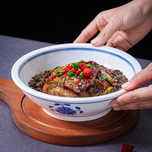 湘菜小炒肉碗辣椒炒肉碗陶瓷饭碗炒菜碗家用商用湘菜馆特色餐具碗