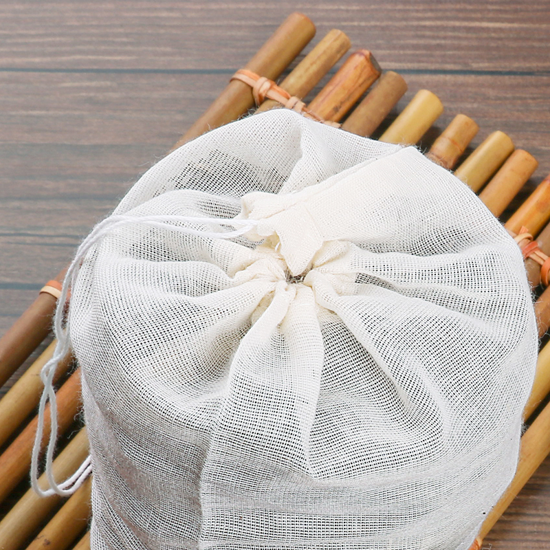10个50*60cm加厚纯棉纱布中药煎药袋料包袋酿酒过滤袋煲汤袋 大号
