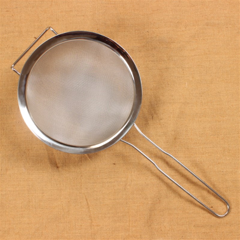 出口特密不锈钢网筛油格漏勺隔渣网面粉筛大号密漏油过滤网宽耳硬