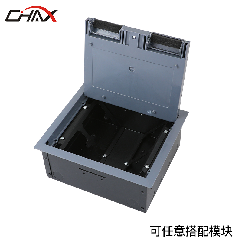 嵌入式地毯开启地插座酒店办公室隐藏翻盖四位86面板带出线孔地插