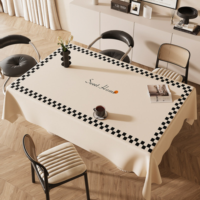 客厅家用茶几布轻奢高级感餐桌桌布防水防油免洗隔热耐高温保护垫