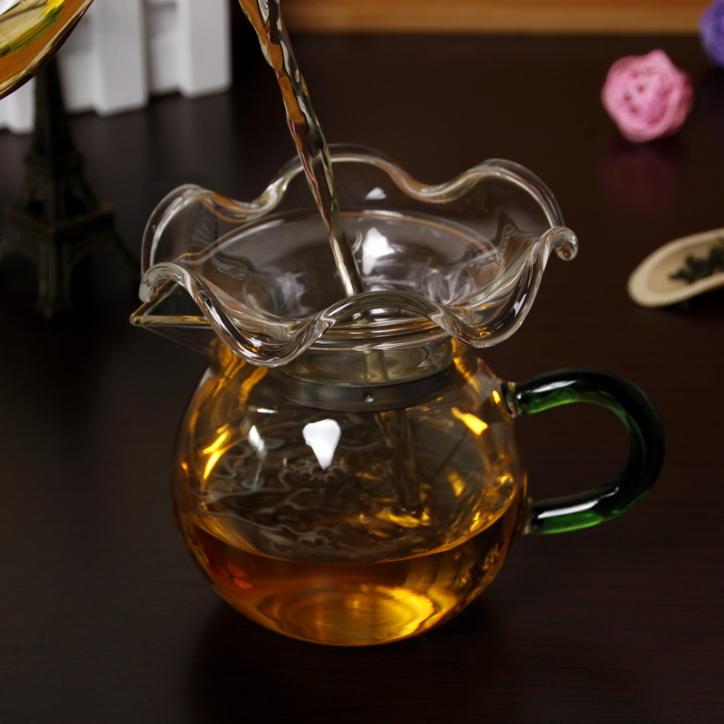 玻璃茶滤茶漏过滤器耐热透明茶叶过滤网功夫茶具茶漏斗道配件