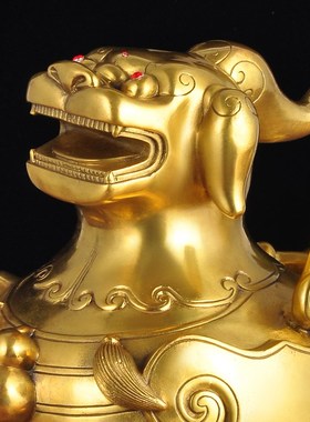 黄铜貔貅摆件招财家居客厅玄关公司办公室老板桌开业礼品工艺品