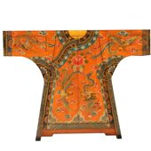 玄关柜新中式 客厅卧室隔断彩绘收纳柜酒柜神台佛财神柜 实木质藏式