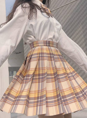 山吹胖MM大码加大jk制服格裙百褶裙水手服女学生微胖遮肥衬衫套装