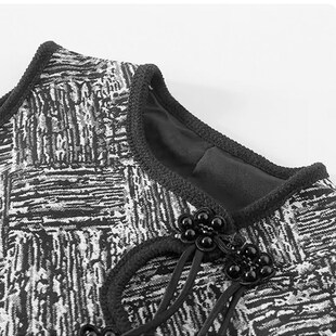安阳童装女童马甲上衣东方春季春款黑色古风盘扣流苏潮酷中式秋季