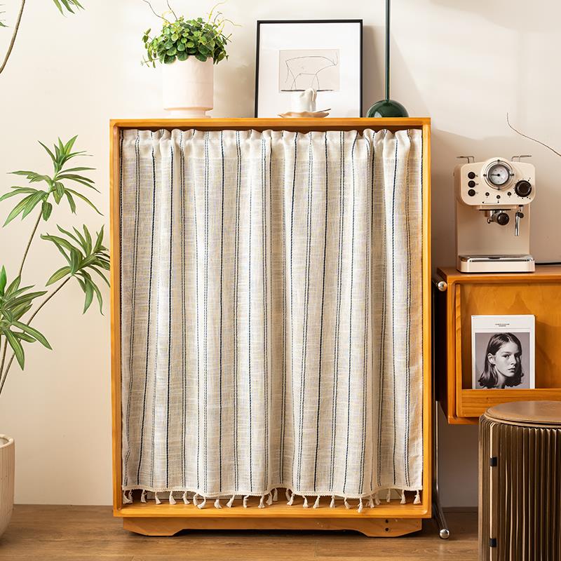 柜子遮挡柜帘帘衣柜门帘防帘免打孔魔术置物架橱整尘体柜帘装贴饰