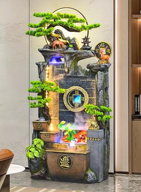 假山装流水摆件21060鱼缸循环水景观客厅招财水轮司公落地饰开业