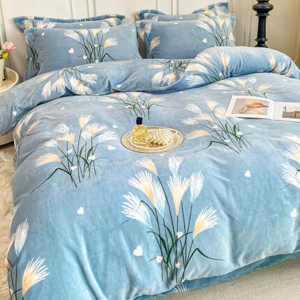 加厚面5牛奶绒被套单件冬季单人1双0x2瑚00法兰ZTX2023\珊绒被罩