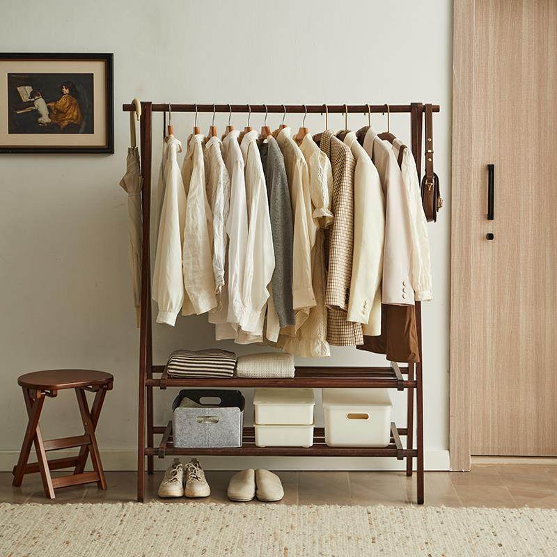 实木挂室落地衣衣SCB帽架家用卧多功能衣架房间简易立式收纳榉木