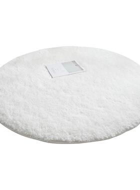 加厚绒圆形卧地毯ins风白色少女网红拍毛地照垫室摇YL-21O24篮椅