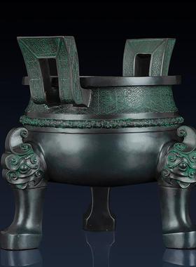 采购产品纯黄KLF铜大鼎饰品家铜庭办公室装三脚架装饰厅香炉三脚