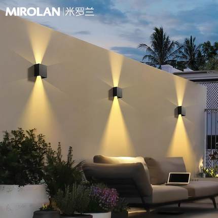 饰墙灯户外防水太阳能壁灯别院墅庭院壁灯子洗围墙壁灯室米罗兰外