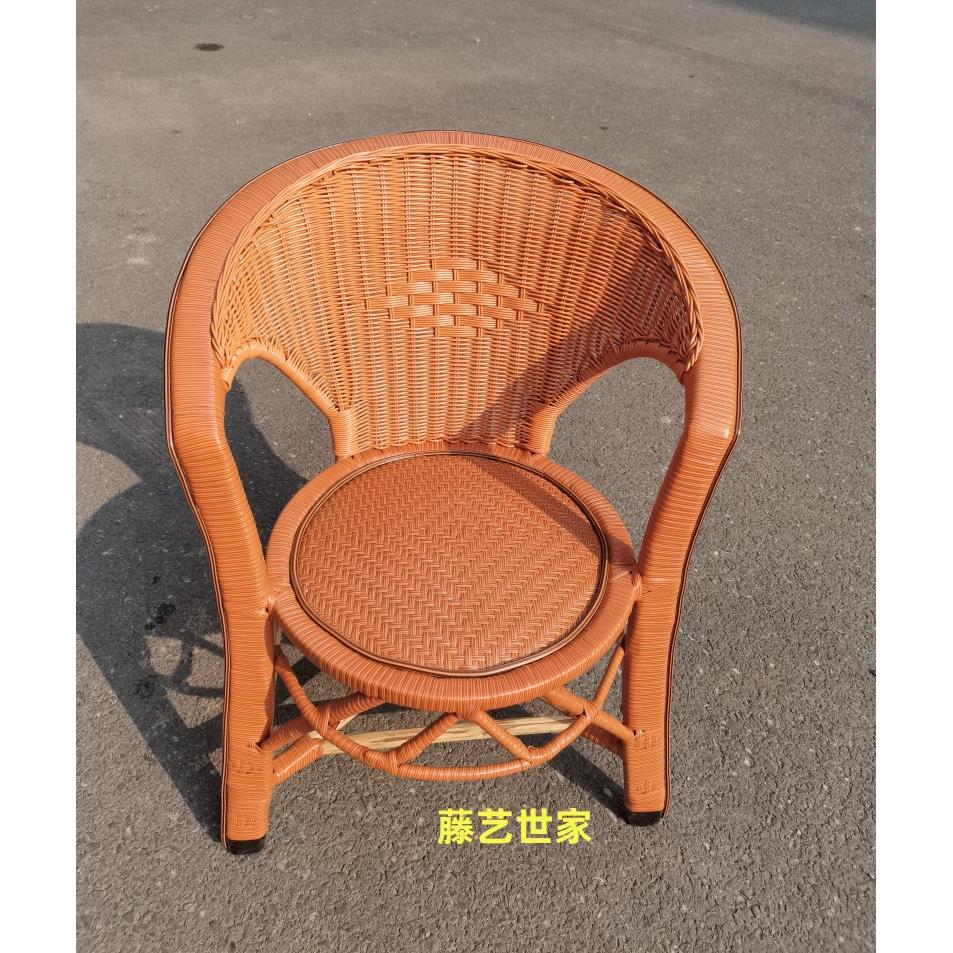 传统手2205工织藤子靠背椅藤小椅号阳台矮藤椅休编闲老椅人矮凳子