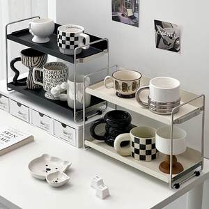 杯子置架铁艺亚加丽加桌子面水杯收纳架餐桌茶具茶杯沥架水架子杯