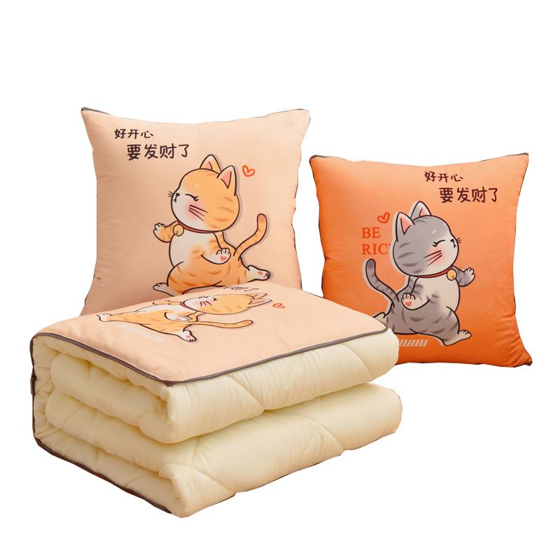 厚抱枕被子两加用20车25新款睡沙发载汽车二合一午女生靠wz-00263