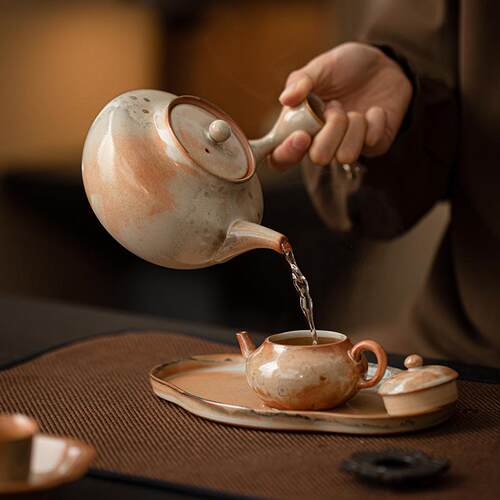 志野烧陶瓷古茶言炉家用户外围炉煮套温装耐高炭XL251277可干烧暖