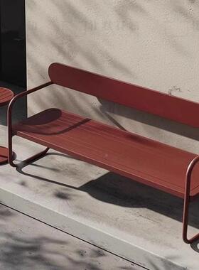 户院外庭长椅KWU室外阳台花园铝露台椅休闲桌商场门店金属休息椅