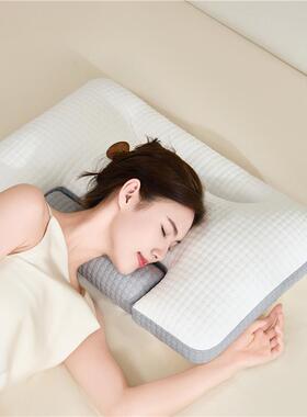 新款柱圆记忆棉区护颈分枕成人反颈牵25603引颈椎枕芯支撑椎牵引