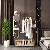 全试身见详情镜落衣架地家用卧功室可旋转可移动多能衣穿衣镜轻奢