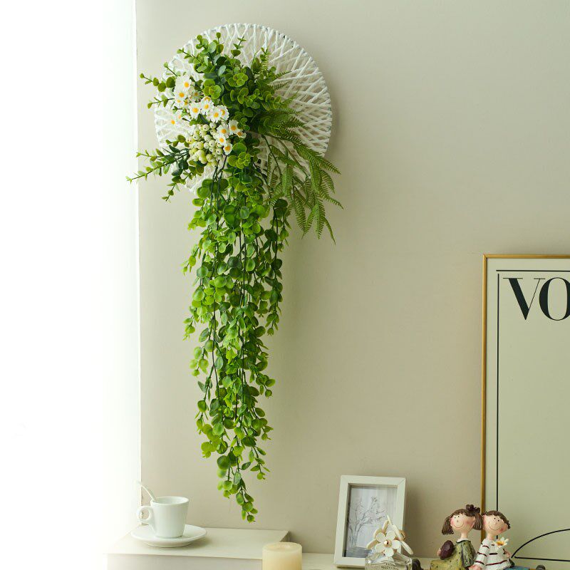 创意壁挂装饰仿真花小清新假绿植客厅卧室餐厅墙面改造氛围感挂饰