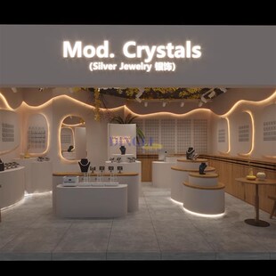 全店设计定制饰品展示柜本兮饰品店展示台中岛柜银饰展示柜首饰柜