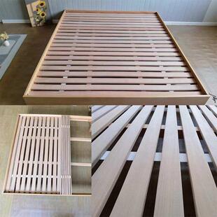 榉木硬床板全实木可折叠榻榻米骨架防潮铺板尺寸排定制木条可收纳